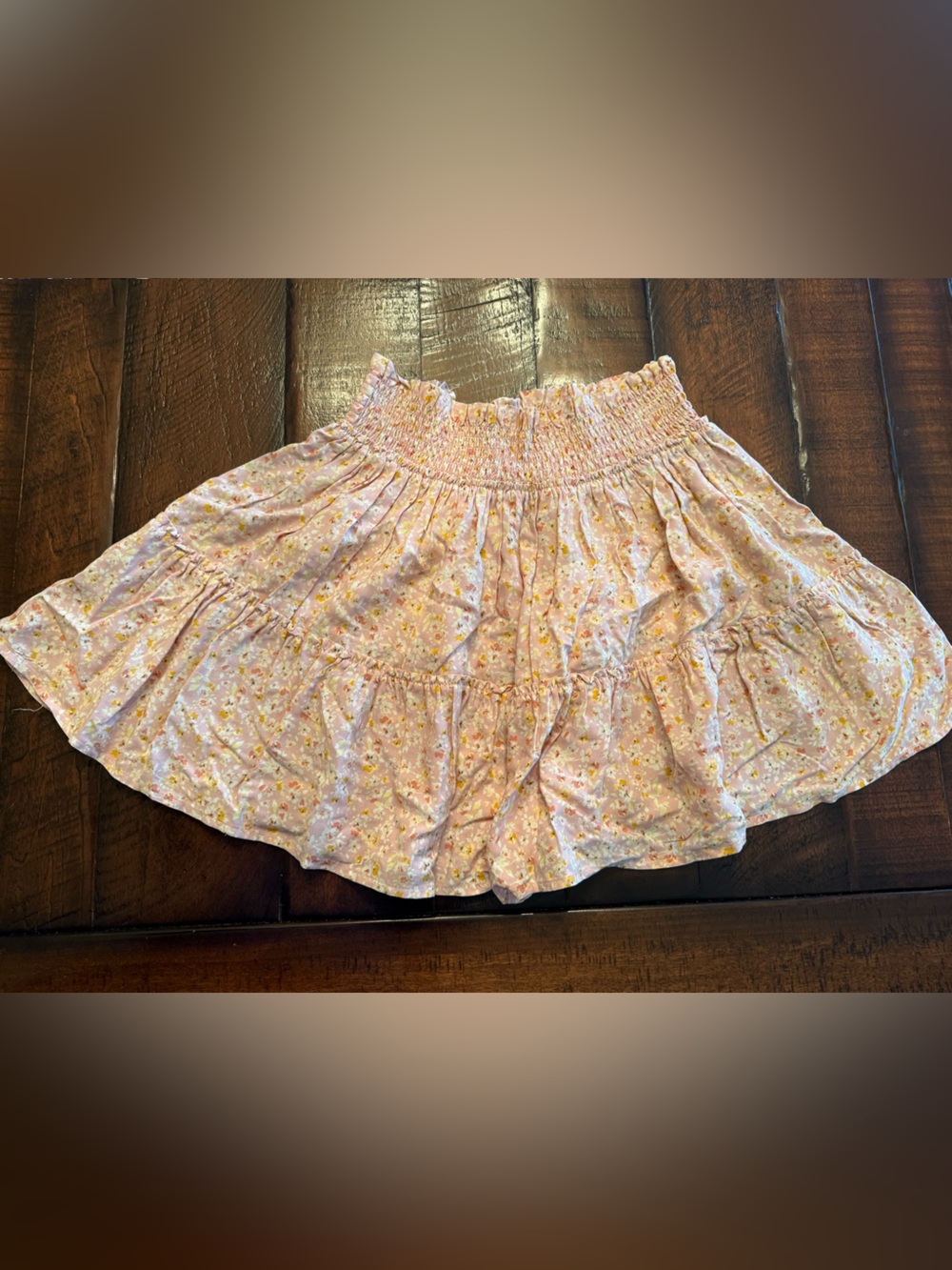 wild fable Pink Floral Tiered Mini Skirt